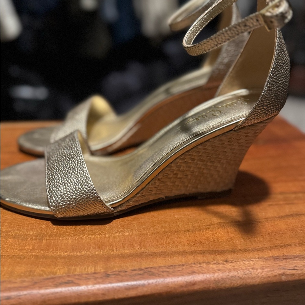 Lily Pulitzer Bridgette Gold Wedge Sandals